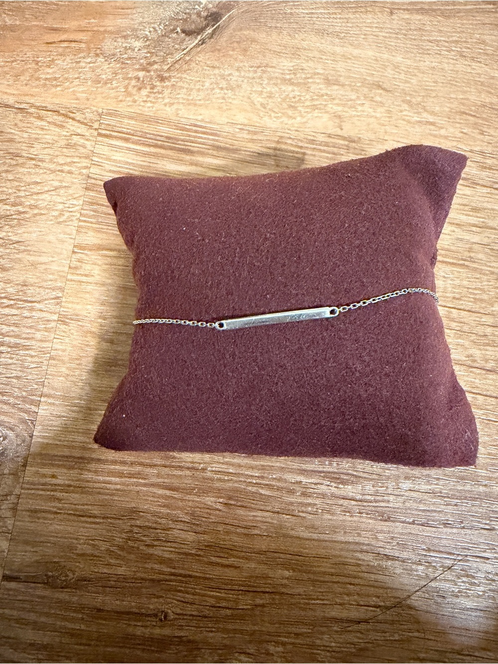 Linjer Adjustable Silver Toned Bar Bracelet